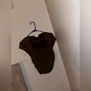 Brown Short Sleeve Bodysuit